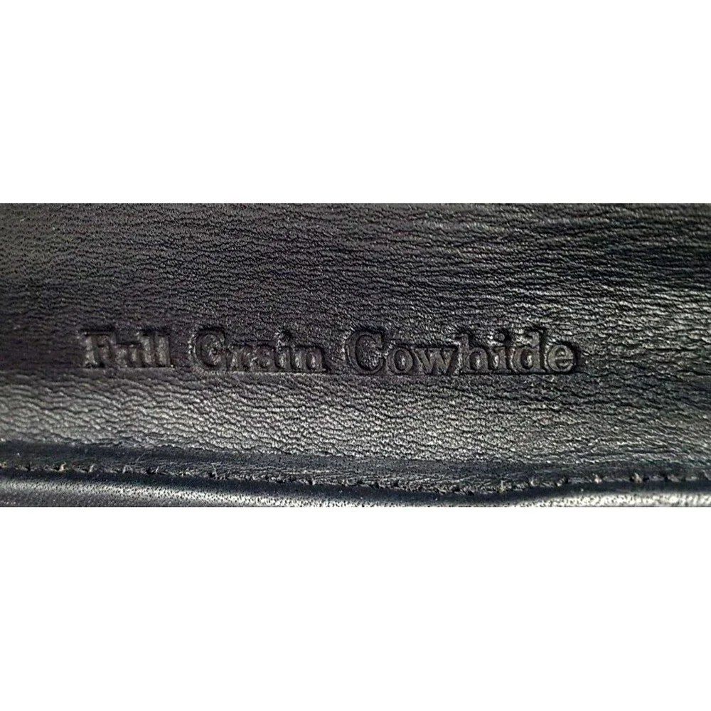 Shlesinger Style #S555D Black Leather Cowhide Underarm Flap Envelope Brief Bag